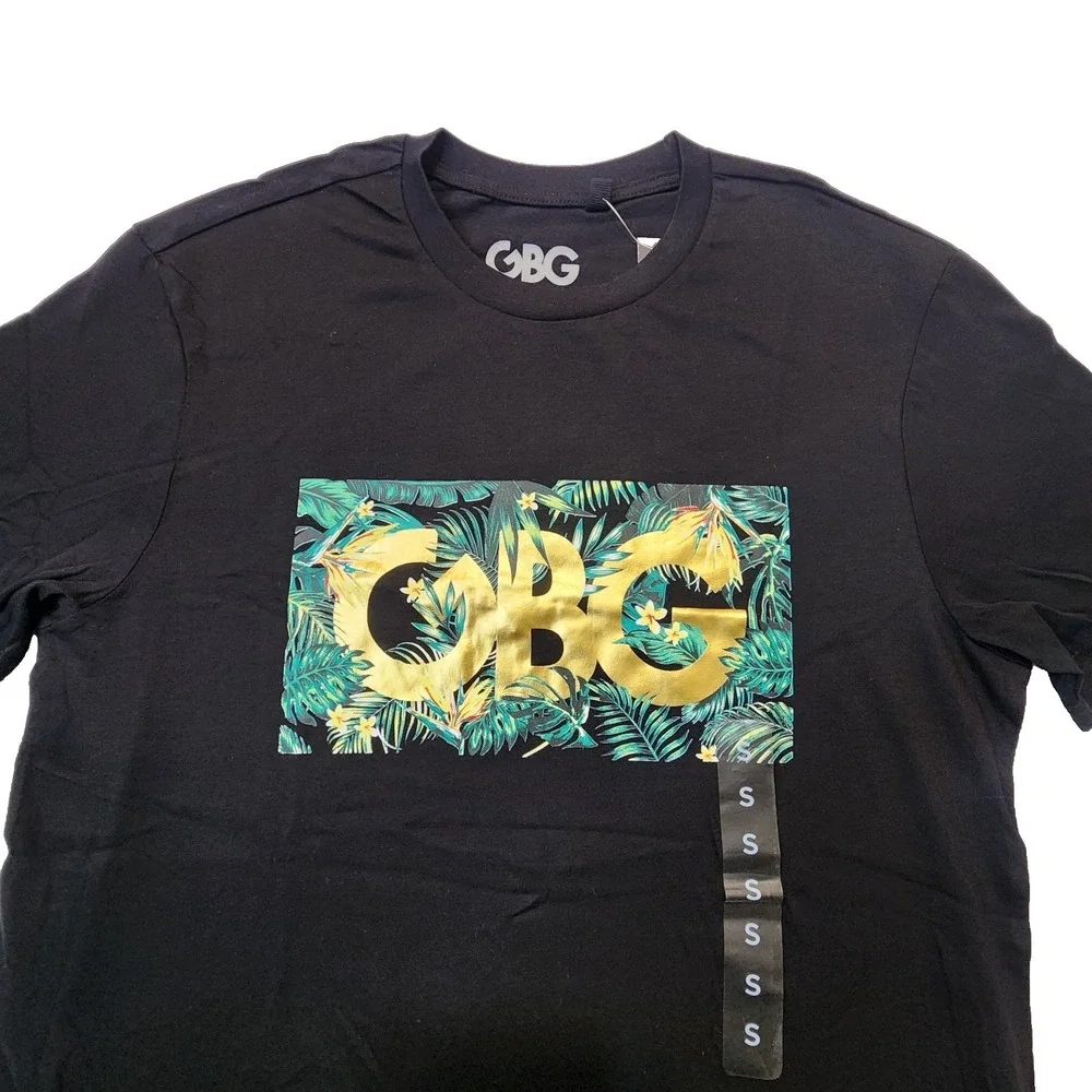 G by GUESS Los Angeles Men's Short Sleeve T-Shirt Size S Danny Tee Black/Gold - Picture 2 of 6